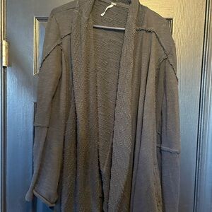 Cozy Black Open Front Cardigan